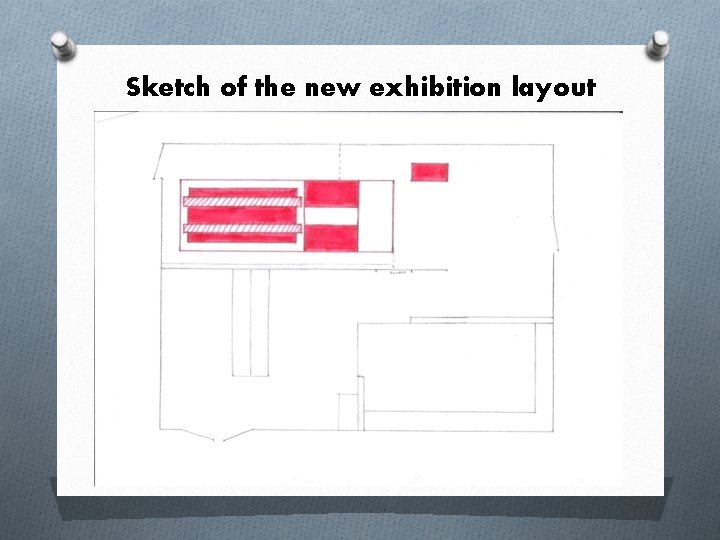 Sketch of the new exhibition layout 