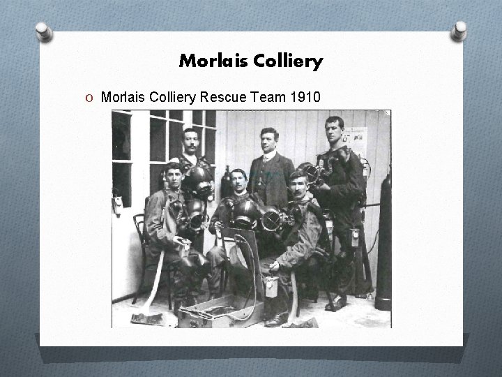 Morlais Colliery O Morlais Colliery Rescue Team 1910 