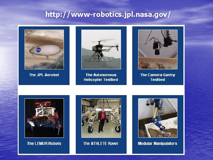  http: //www-robotics. jpl. nasa. gov/ 