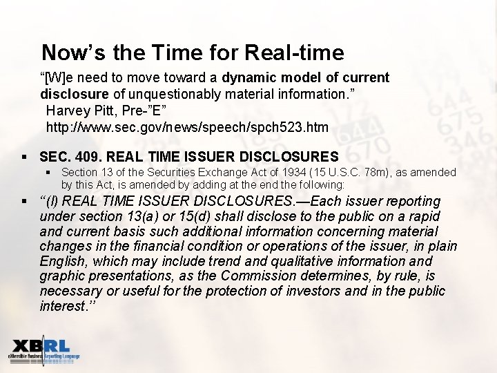 Now’s the Time for Real-time “[W]e need to move toward a dynamic model of