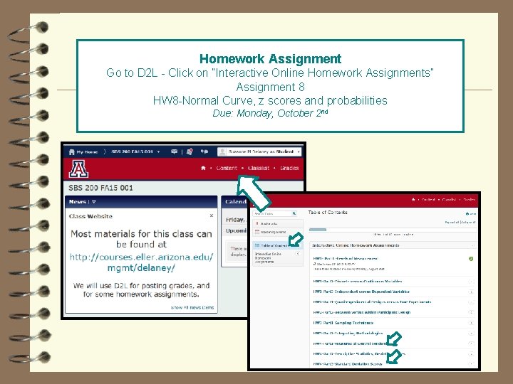 Homework Assignment Go to D 2 L - Click on “Interactive Online Homework Assignments”