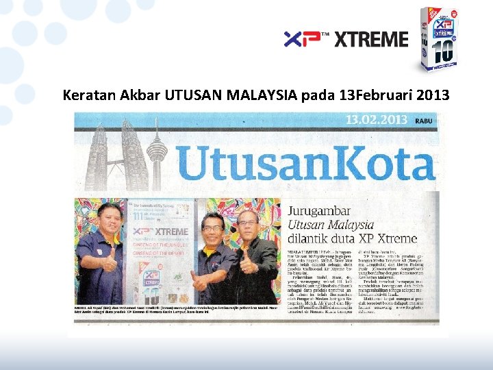 Keratan Akbar UTUSAN MALAYSIA pada 13 Februari 2013 