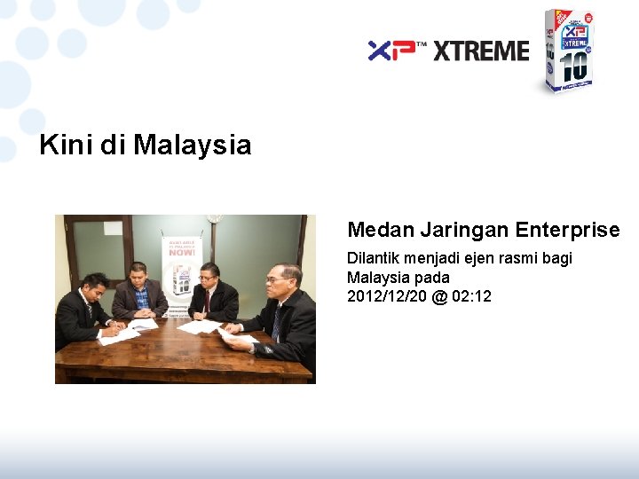 Kini di Malaysia Medan Jaringan Enterprise Dilantik menjadi ejen rasmi bagi Malaysia pada 2012/12/20