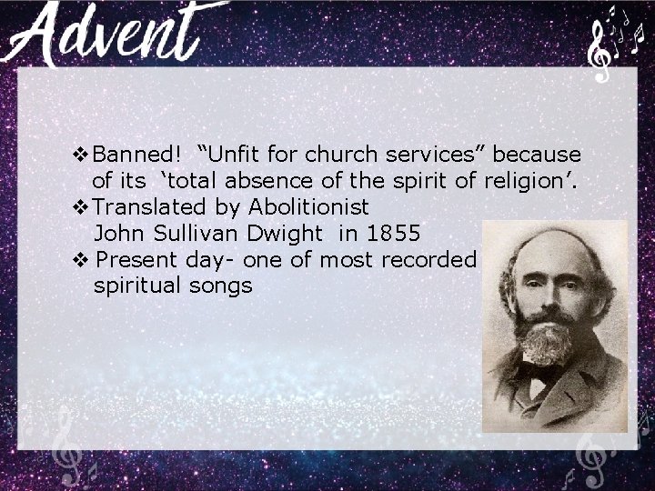 v. Banned! “Unfit for church services” because of its ‘total absence of the spirit