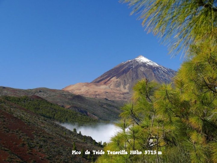 Pico de Teide Teneriffa Höhe 3715 m 