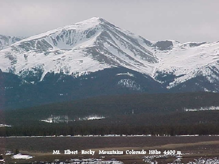 Mt. Elbert Rocky Mountains Colorado Höhe 4400 m 