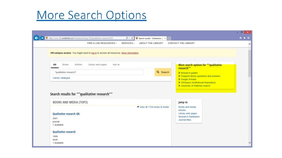 More Search Options 