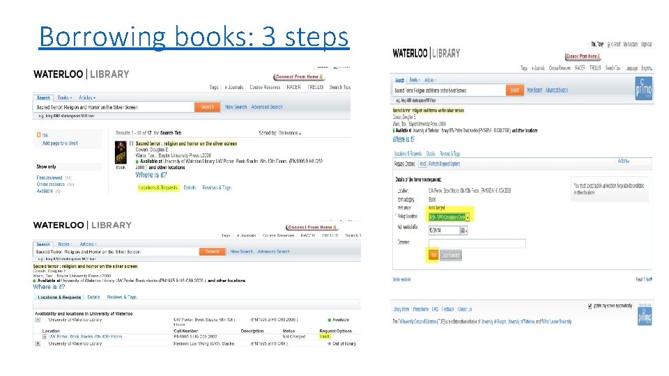 Borrowing books: 3 steps 