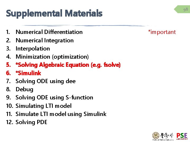 98 Supplemental Materials 1. 2. 3. 4. 5. 6. 7. 8. 9. 10. 11.