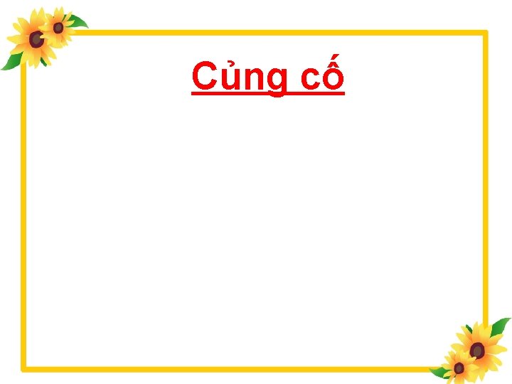 Củng cố 