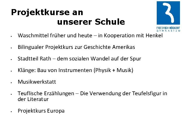 Projektkurse an unserer Schule • Waschmittel früher und heute – in Kooperation mit Henkel