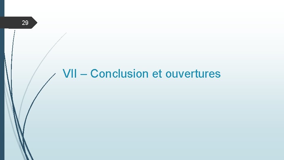 29 VII – Conclusion et ouvertures 