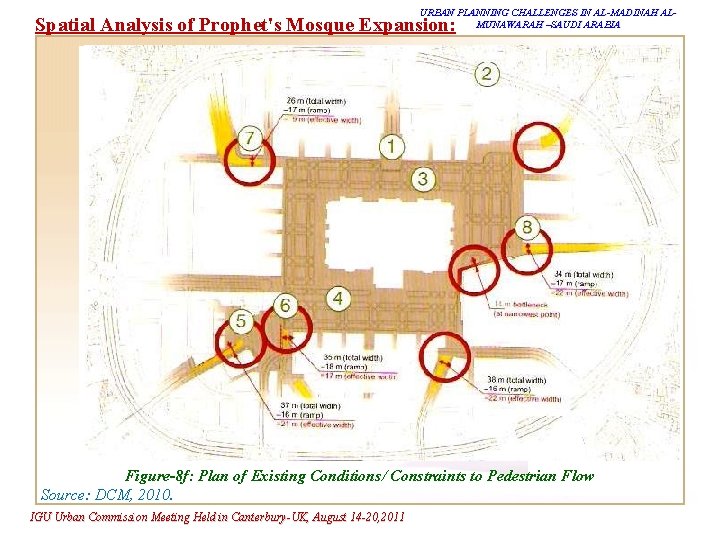 URBAN PLANNING CHALLENGES IN AL-MADINAH ALMUNAWARAH –SAUDI ARABIA Spatial Analysis of Prophet's Mosque Expansion: