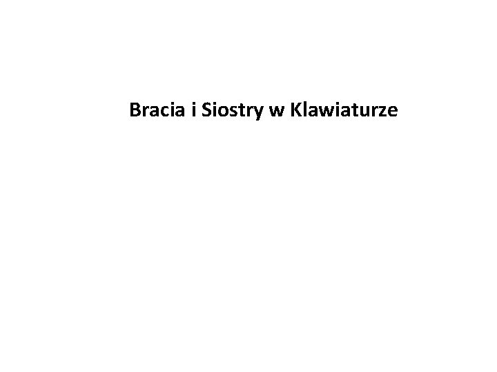 Bracia i Siostry w Klawiaturze 