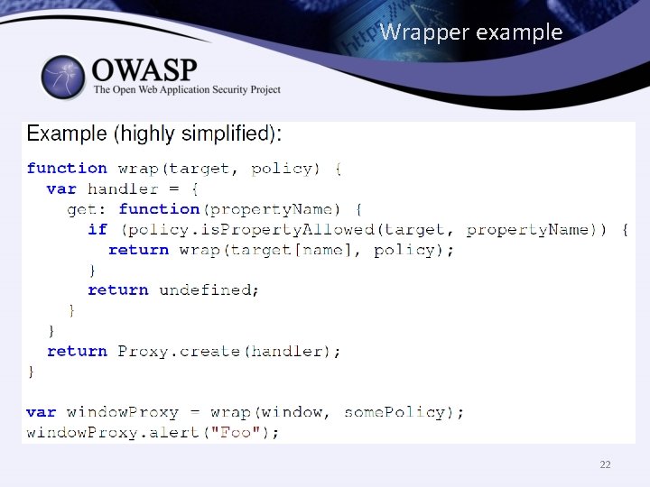 Wrapper example 22 