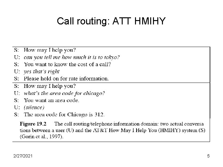 Call routing: ATT HMIHY 2/27/2021 5 