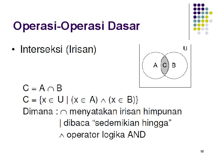 Operasi-Operasi Dasar 50 