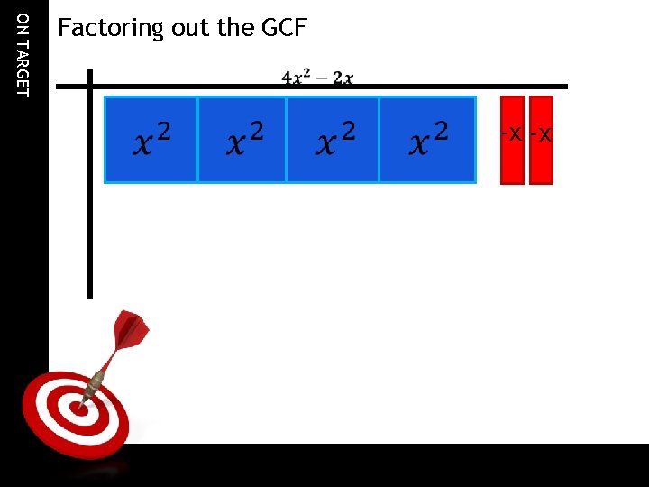 ON TARGET Factoring out the GCF -x -x 