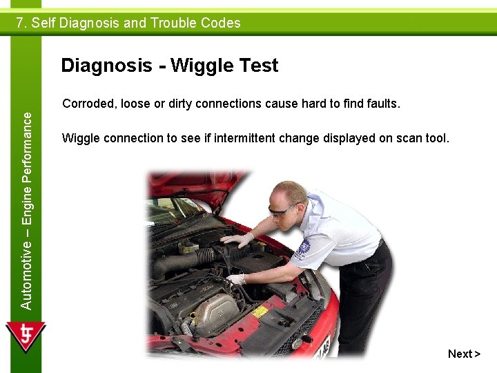 7. Self Diagnosis and Trouble Codes Diagnosis - Wiggle Test Automotive – Engine Performance