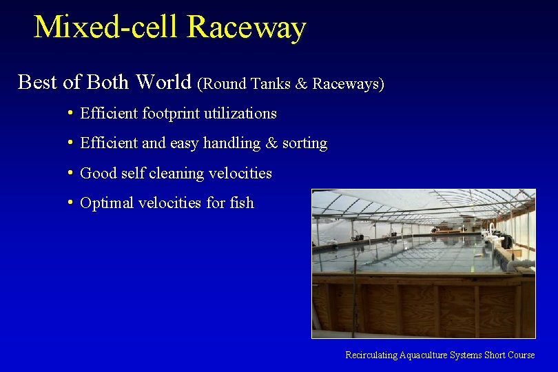 Mixed-cell Raceway Best of Both World (Round Tanks & Raceways) • Efficient footprint utilizations