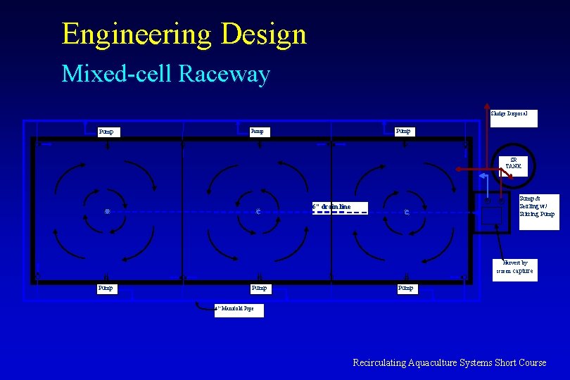Engineering Design Mixed-cell Raceway Sludge Disposal Pump SR TANK Sump & Settling w/ Stirring