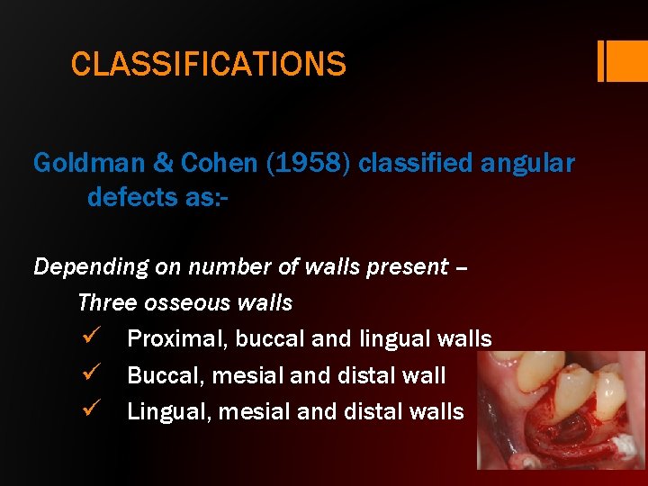 CLASSIFICATIONS Goldman & Cohen (1958) classified angular defects as: Depending on number of walls