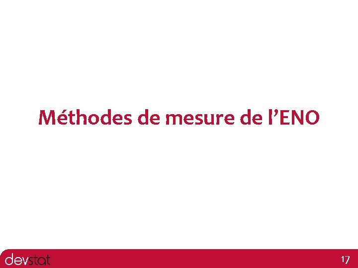 Méthodes de mesure de l’ENO 17 