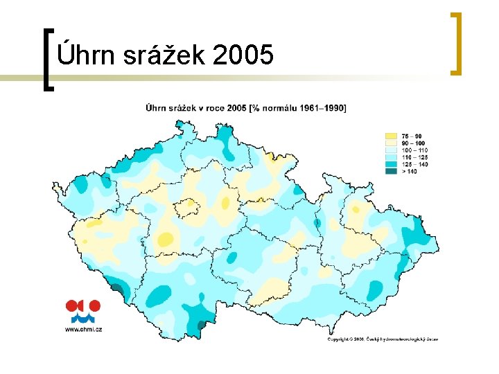 Úhrn srážek 2005 