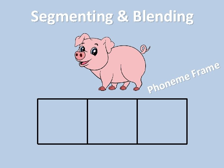 Segmenting & Blending e m e n Pho e m Fra 