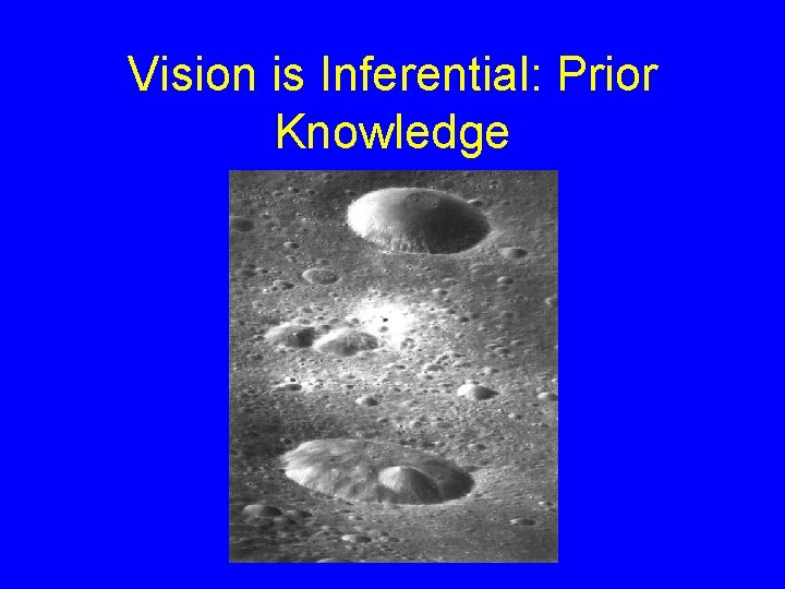 Vision is Inferential: Prior Knowledge 