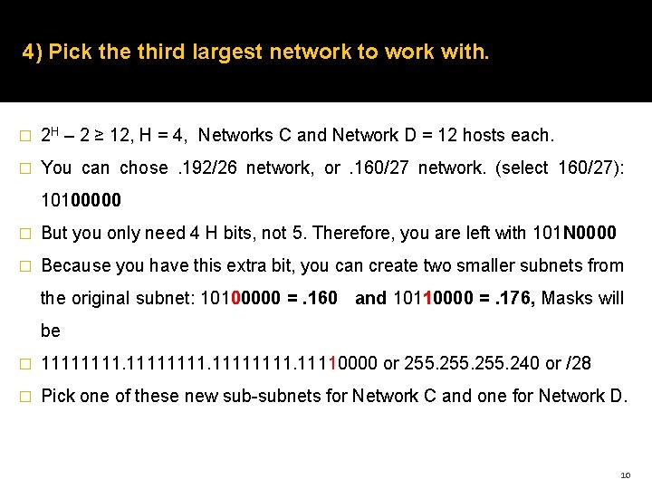 4) Pick the third largest network to work with. � 2 H – 2
