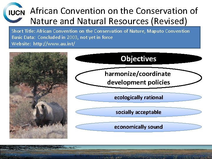 African Convention on the Conservation of Nature and Natural Resources (Revised) Short Title: African