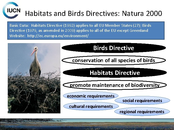 Habitats and Birds Directives: Natura 2000 Basic Data: Habitats Directive (1992) applies to all