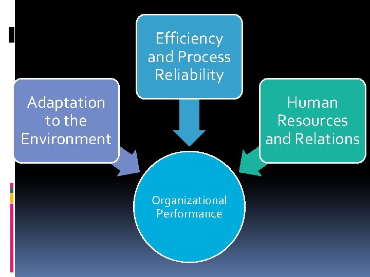 Efficiency and Process Reliability Adaptation to the Environment Human Resources and Relations Organizational Performance