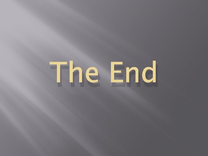 The End 