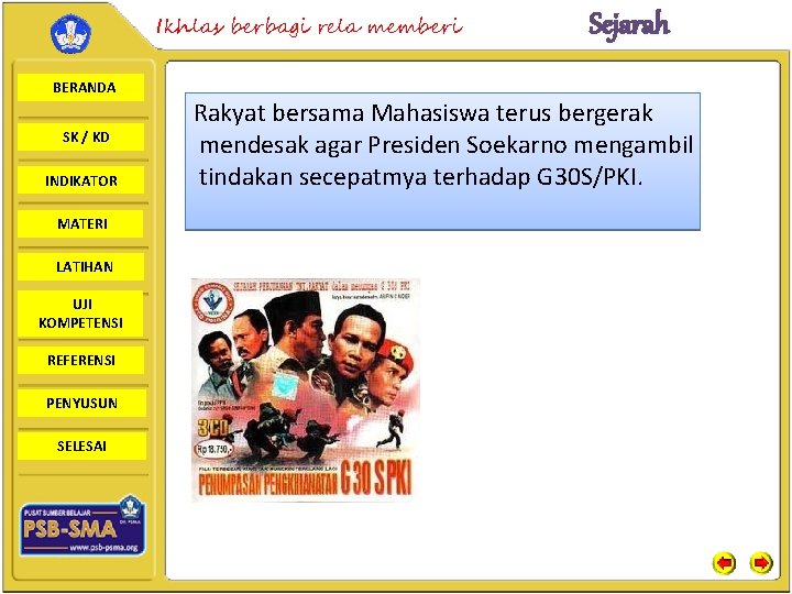 Ikhlas berbagi rela memberi BERANDA SK / KD INDIKATOR MATERI LATIHAN UJI KOMPETENSI REFERENSI