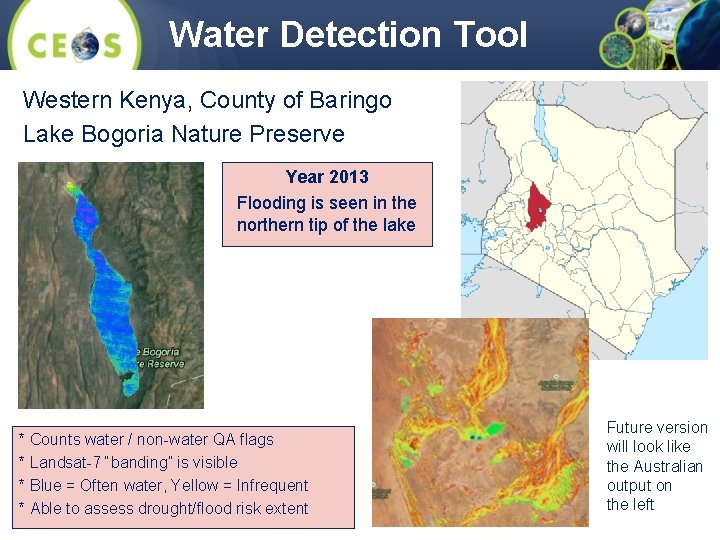 Water Detection Tool Western Kenya, County of Baringo Lake Bogoria Nature Preserve Year 2013