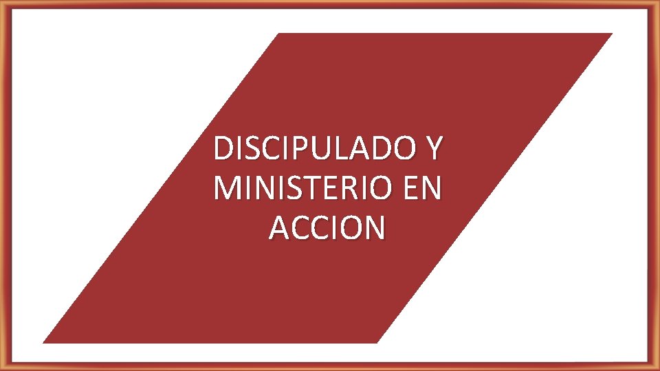 DISCIPULADO Y MINISTERIO EN ACCION 