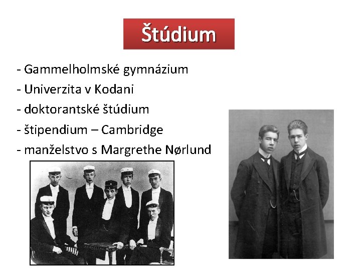 Štúdium - Gammelholmské gymnázium - Univerzita v Kodani - doktorantské štúdium - štipendium –