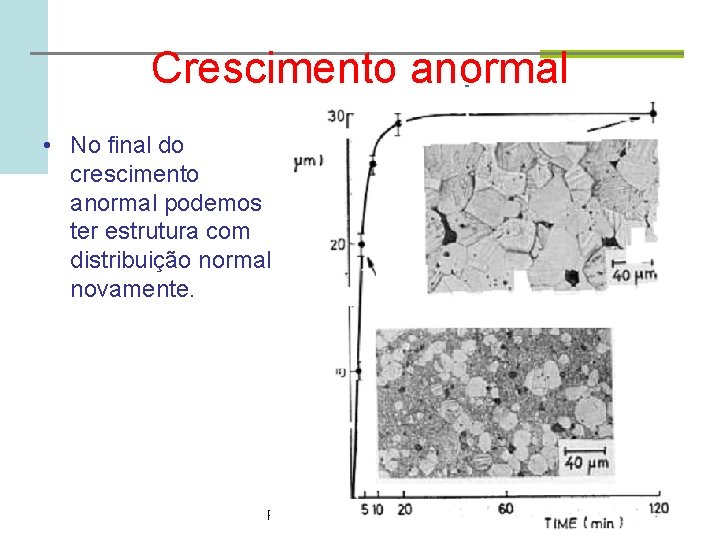 Crescimento anormal • No final do crescimento anormal podemos ter estrutura com distribuição normal,