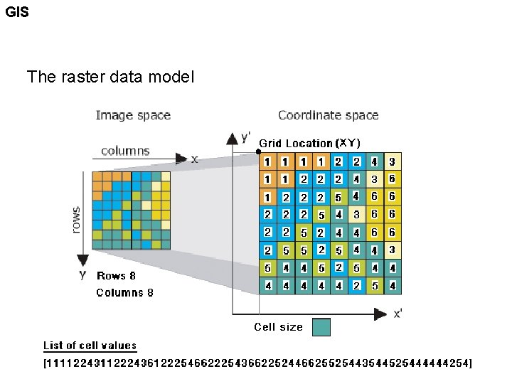 GIS The raster data model 