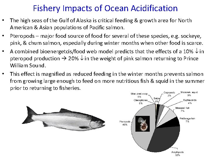 Fishery Impacts of Ocean Acidification • The high seas of the Gulf of Alaska