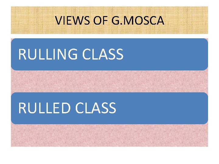 VIEWS OF G. MOSCA RULLING CLASS RULLED CLASS 