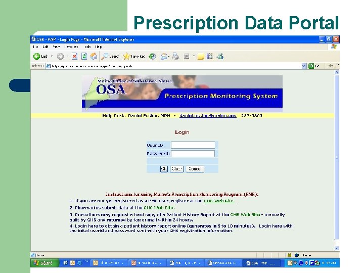 Prescription Data Portal 