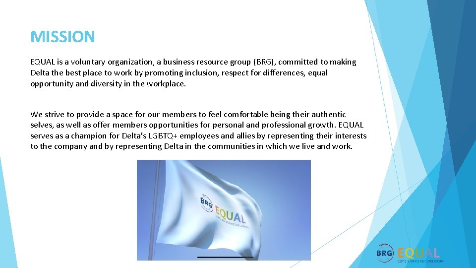 MISSION EQUAL is a voluntary organization, a business resource group (BRG), committed to making