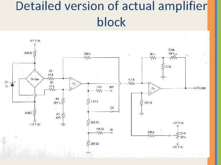 Detailed version of actual amplifier block 