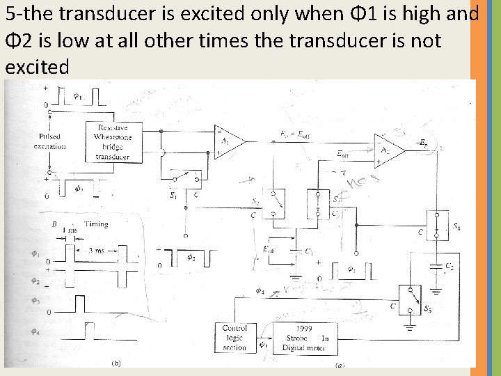 5 -the transducer is excited only when Φ 1 is high and Φ 2