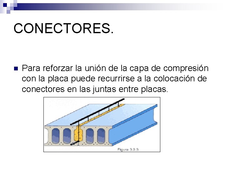 CONECTORES. n Para reforzar la unión de la capa de compresión con la placa