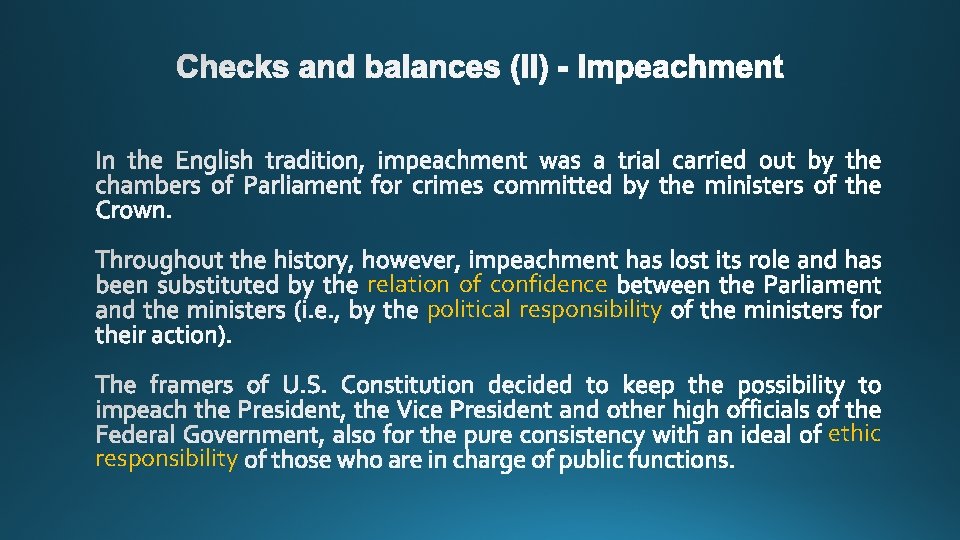 relation of confidence political responsibility ethic 