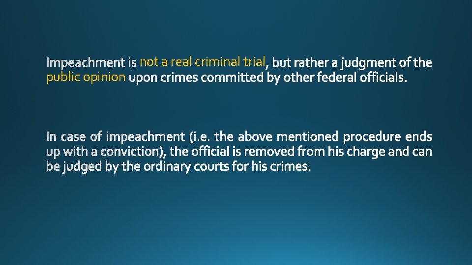 public opinion not a real criminal trial 